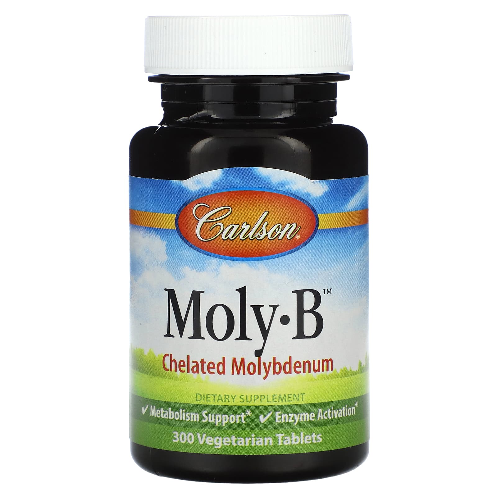 Carlson Labs, Moly-B 500mcg, 300 Tablets - 088395056437 | Hilife Vitamins