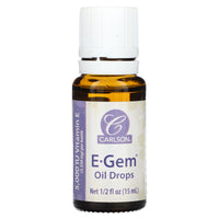 Carlson Labs, E-Gem Oil Drops Bottle, .5 Oz Bottle