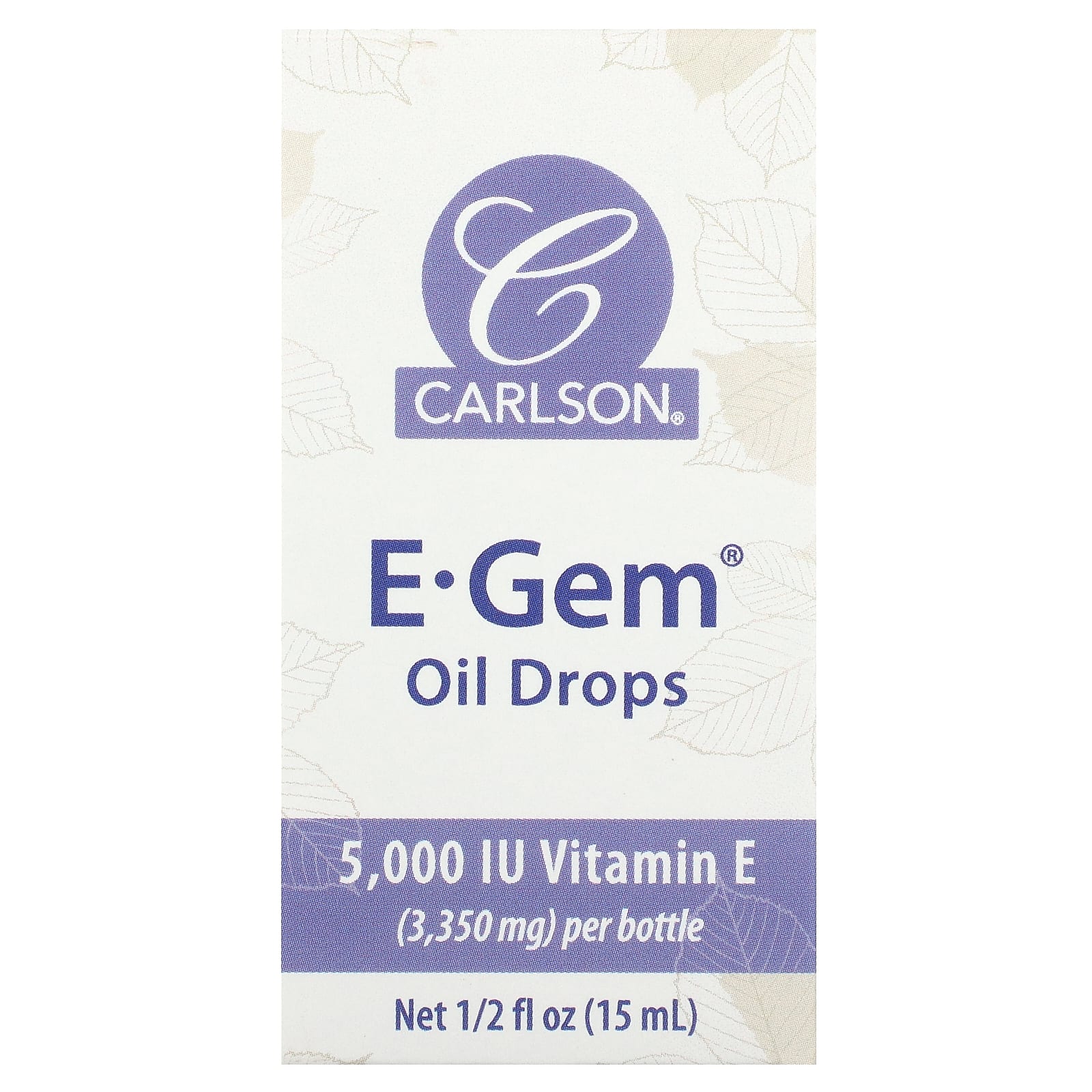 Carlson Labs, E-Gem Oil Drops Bottle, .5 Oz Bottle UPC 088395060007 | HiLife Vitamins