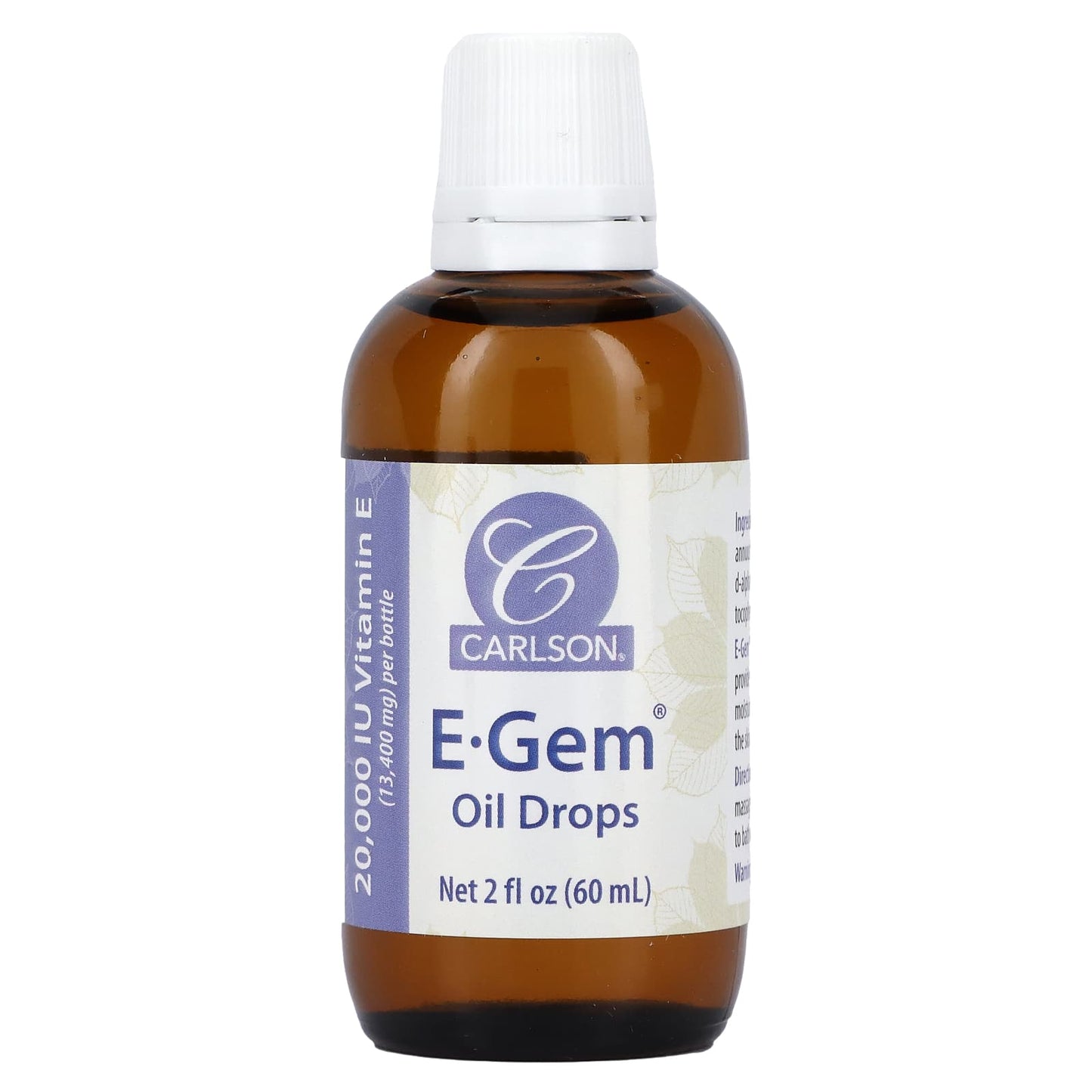 Carlson Labs, E-Gem Oil Drops, 2 Oz Bottle UPC 088395060205 | HiLife Vitamins