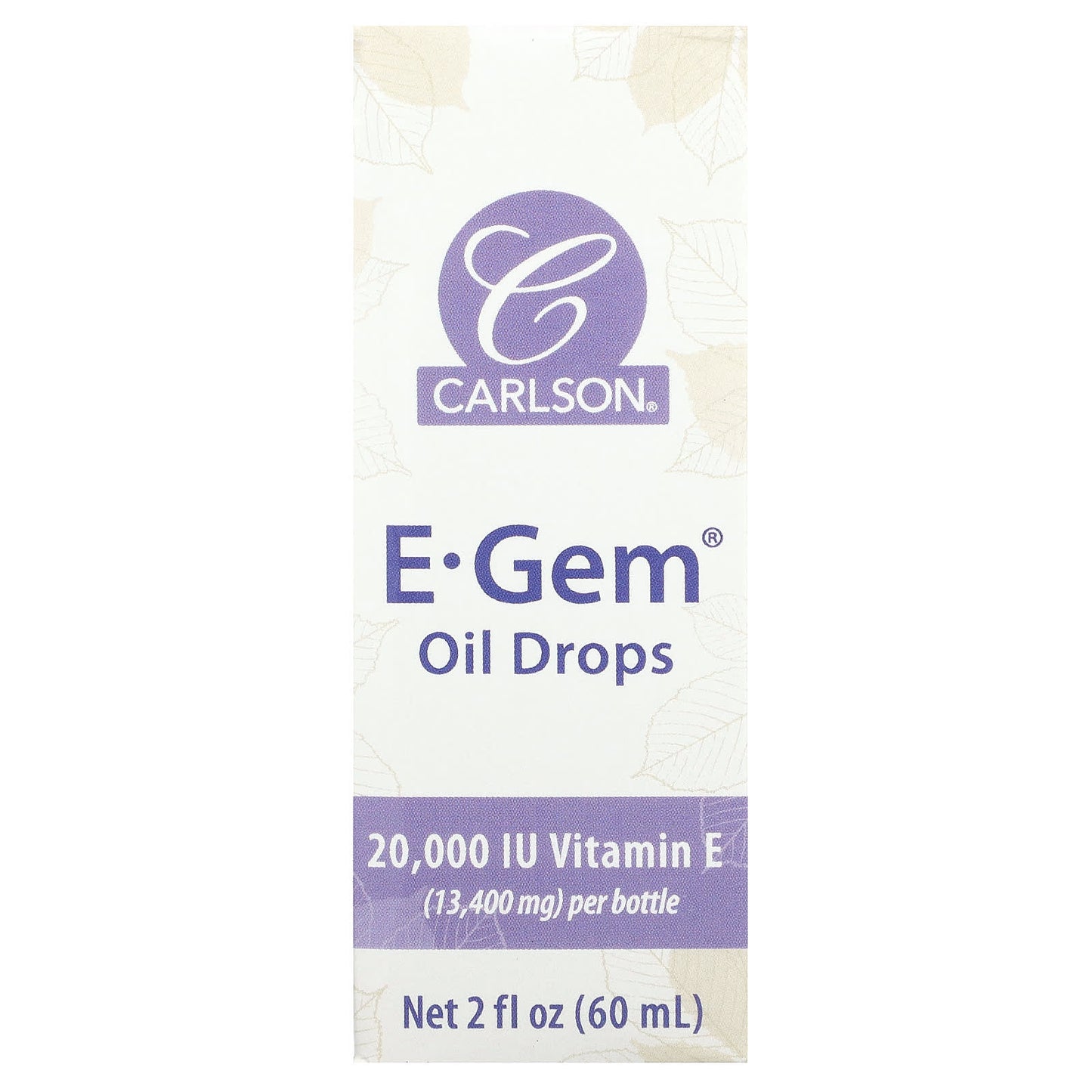 Carlson Labs, E-Gem Oil Drops, 2 Oz Bottle UPC 088395060205 | HiLife Vitamins