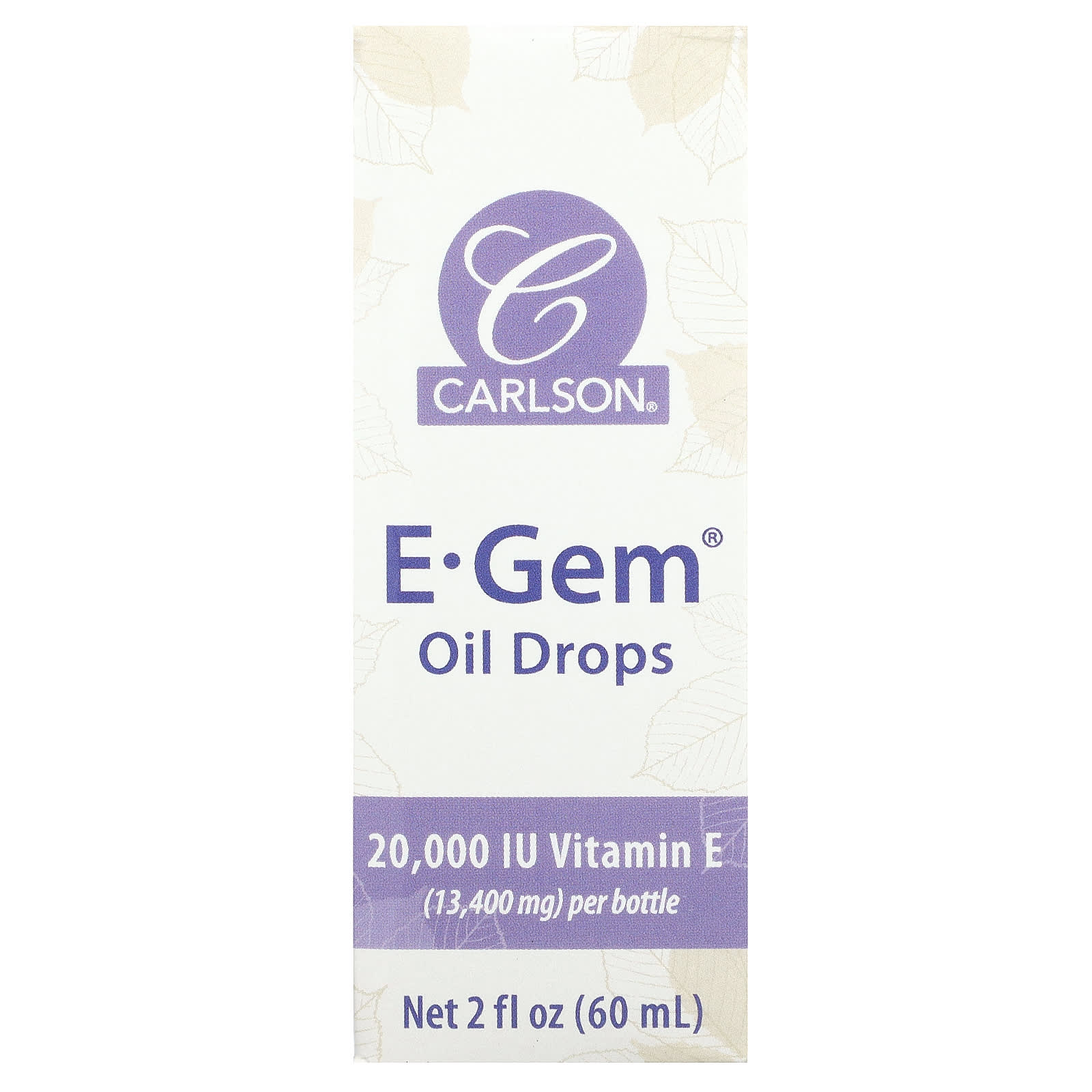 Carlson Labs, E-Gem Oil Drops, 2 Oz Bottle UPC 088395060205 | HiLife Vitamins