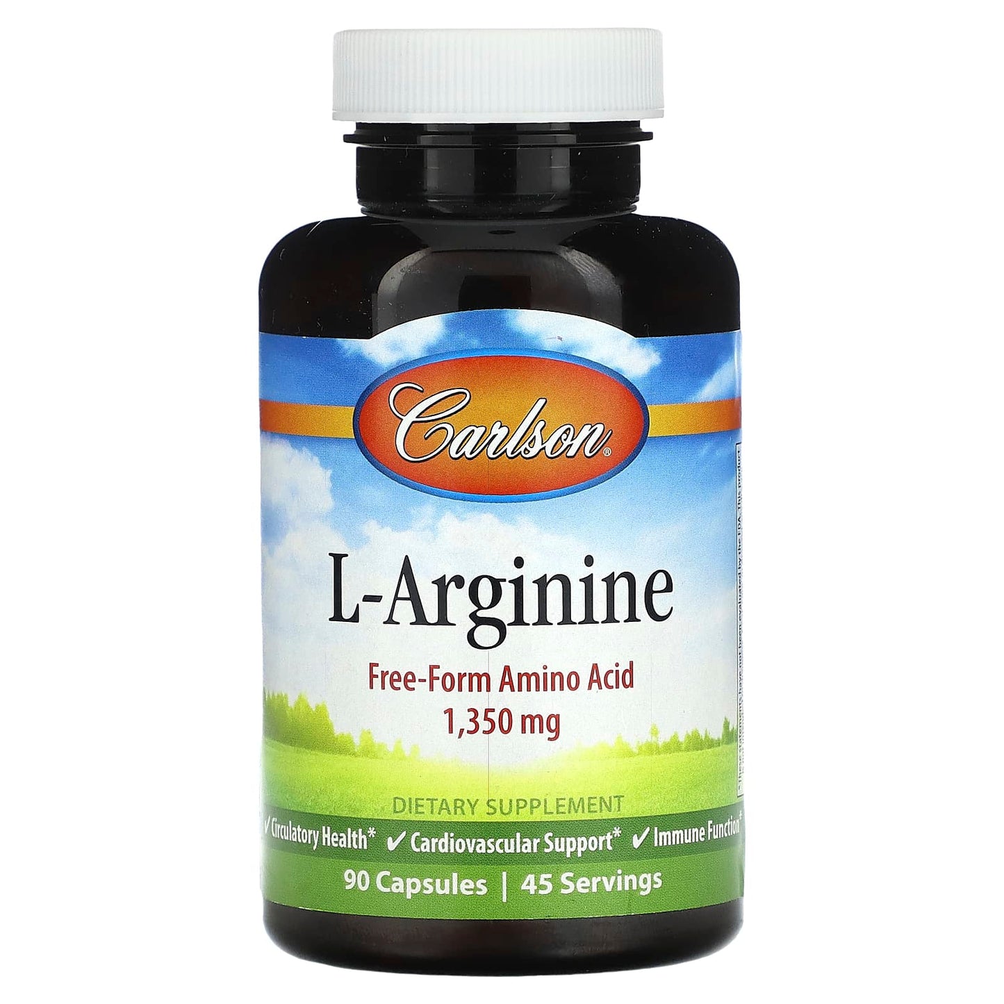 Carlson Labs, L-Arginine, 90 Capsules UPC 088395067310 | HiLife Vitamins