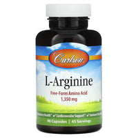 Carlson Labs, L-Arginine, 90 Capsules UPC 088395067310 | HiLife Vitamins