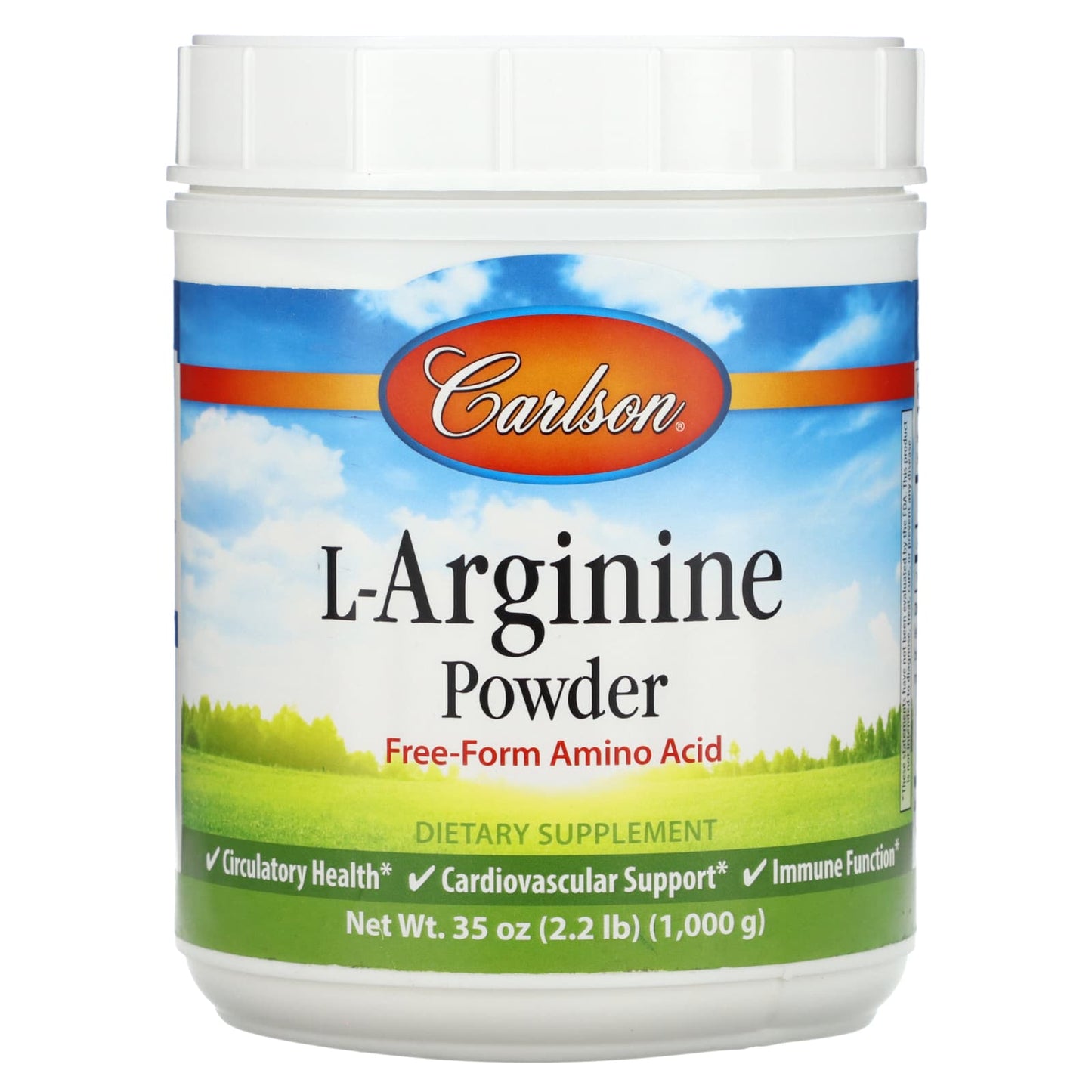 Carlson Labs, L-Arginine Pwd, 1000 Bottle - 088395067365 | Hilife Vitamins