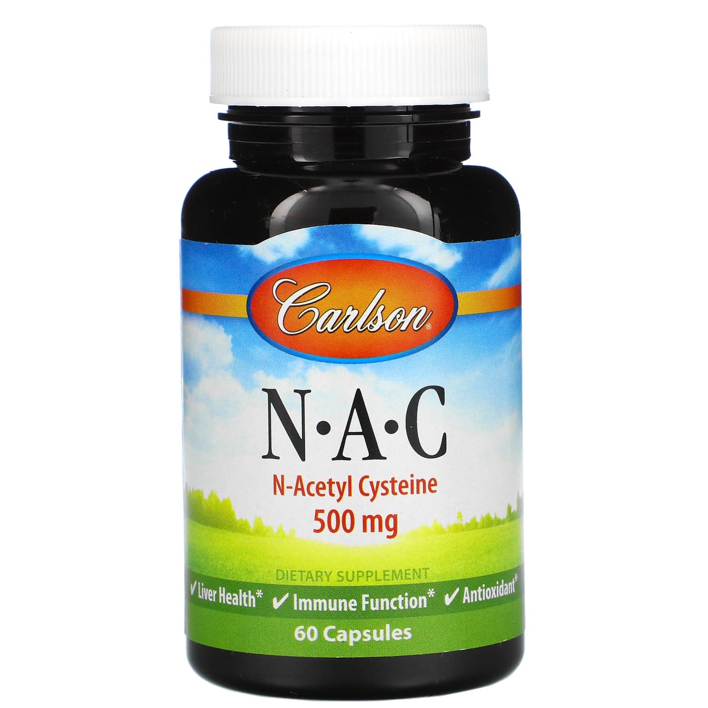 Carlson Labs, Nac N-Acetyl Cysteine 500mg, 60 Capsules UPC 088395067709 | HiLife Vitamins