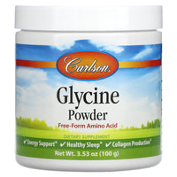 Carlson Labs, Glycine Powder 50 Servings, 100 gms UPC 088395068355 | HiLife Vitamins