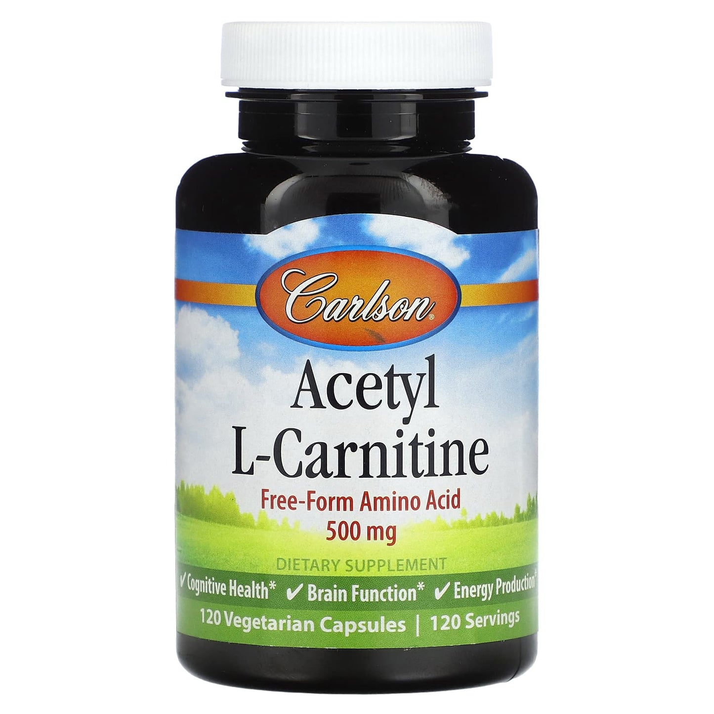 Carlson Labs, Acetyl L-Carnitene 500 MG 120, 120 Capsules UPC 088395079214 | HiLife Vitamins