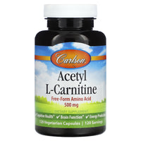 Carlson Labs, Acetyl L-Carnitene 500 MG 120, 120 Capsules UPC 088395079214 | HiLife Vitamins