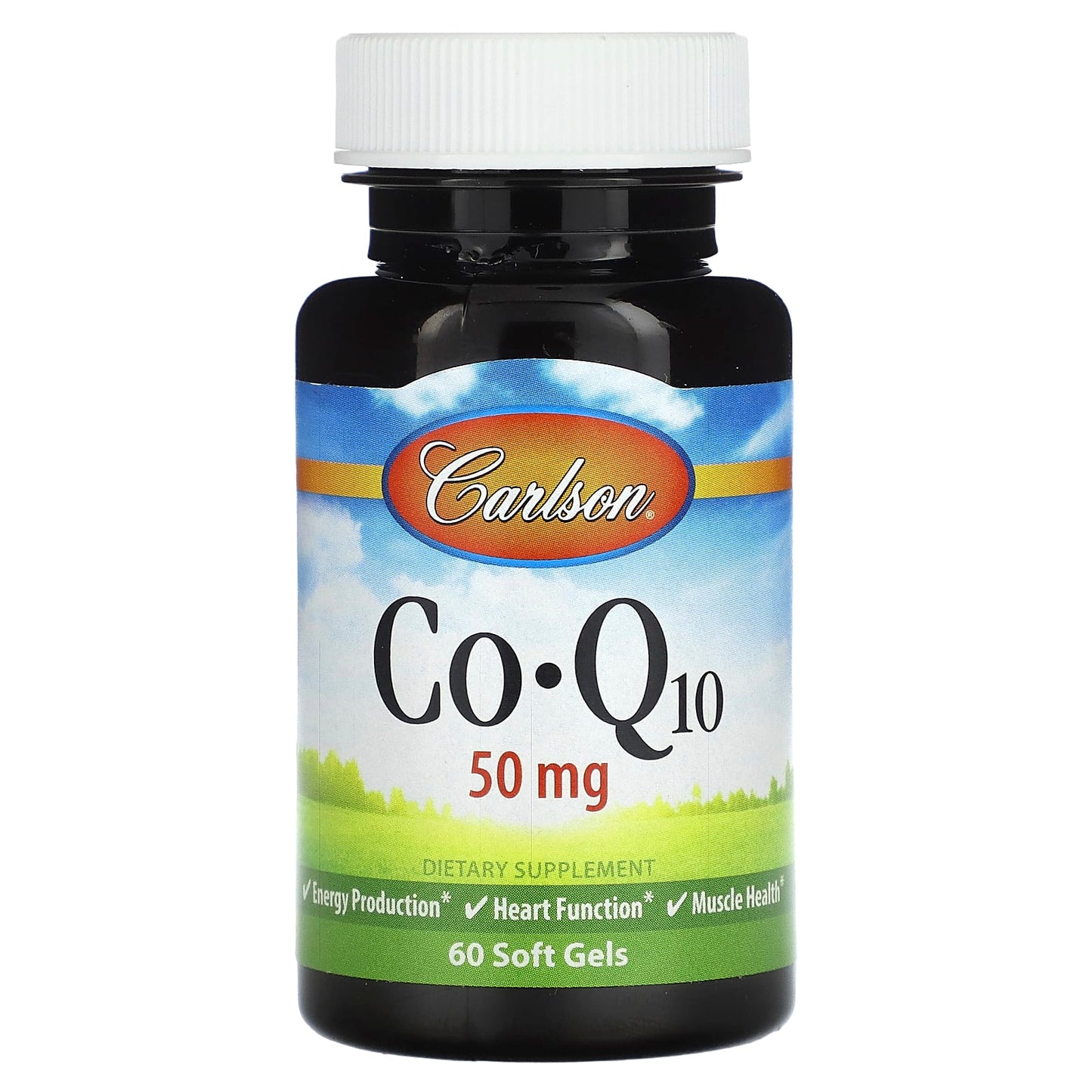 Carlson Labs, Co-Q-10 50mg, 60 Softgels UPC 088395082245 | HiLife Vitamins