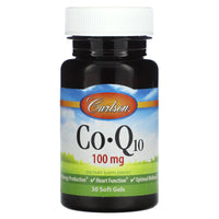 Carlson Labs, Co-Q-10 100mg, 30 Softgels UPC 088395082405 | HiLife Vitamins
