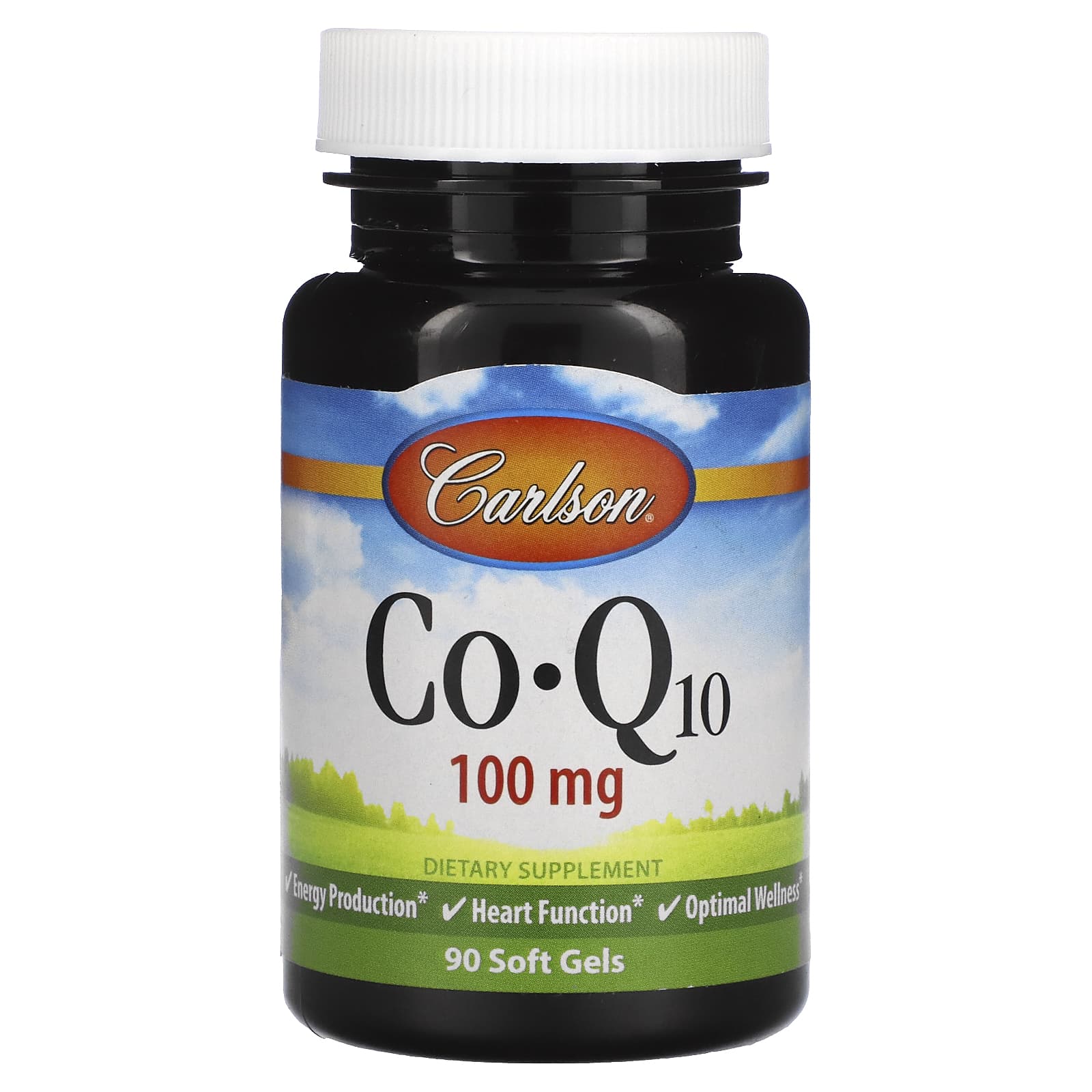 Carlson Labs, Co-Q-10 100 mg, 90 Softgels UPC 088395082412 | HiLife Vitamins