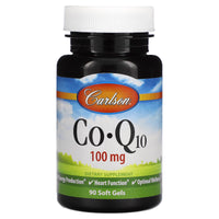 Carlson Labs, Co-Q-10 100 mg, 90 Softgels UPC 088395082412 | HiLife Vitamins