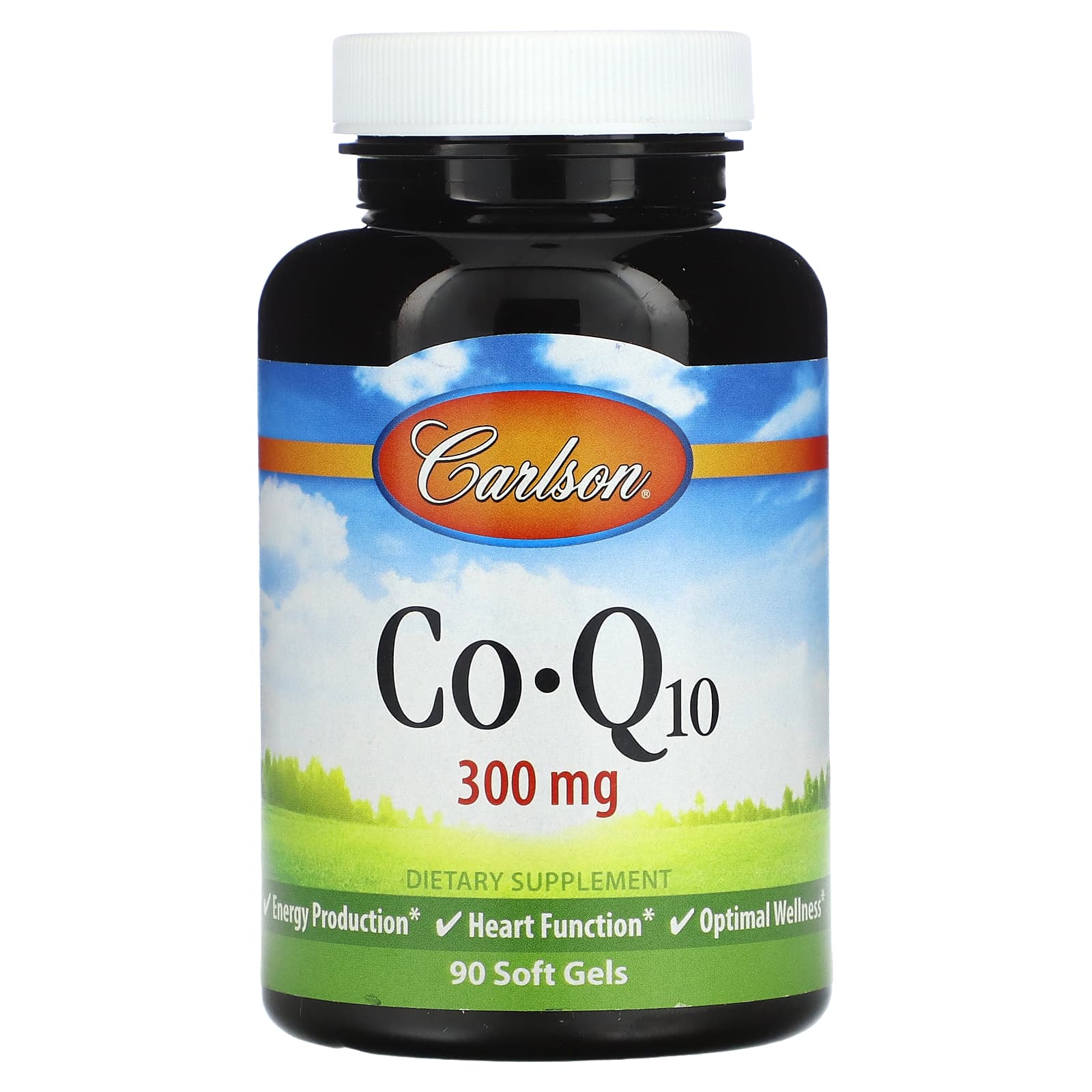 Carlson Labs, Co-Q-10 300mg, 90 Softgels UPC 088395082610 | HiLife Vitamins