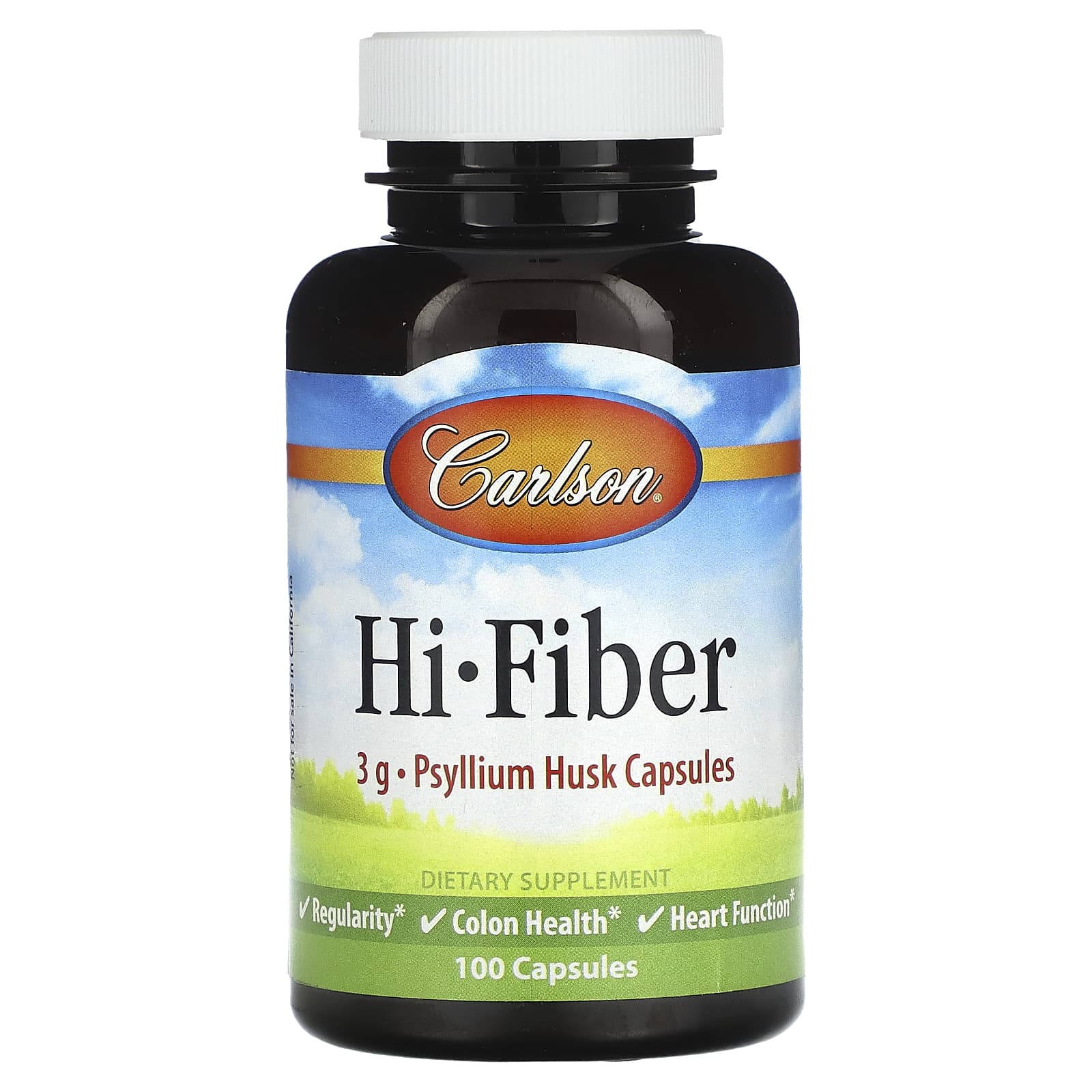 Carlson Labs, Psyllium 500mg, 100 Capsules UPC 088395085345 | HiLife Vitamins