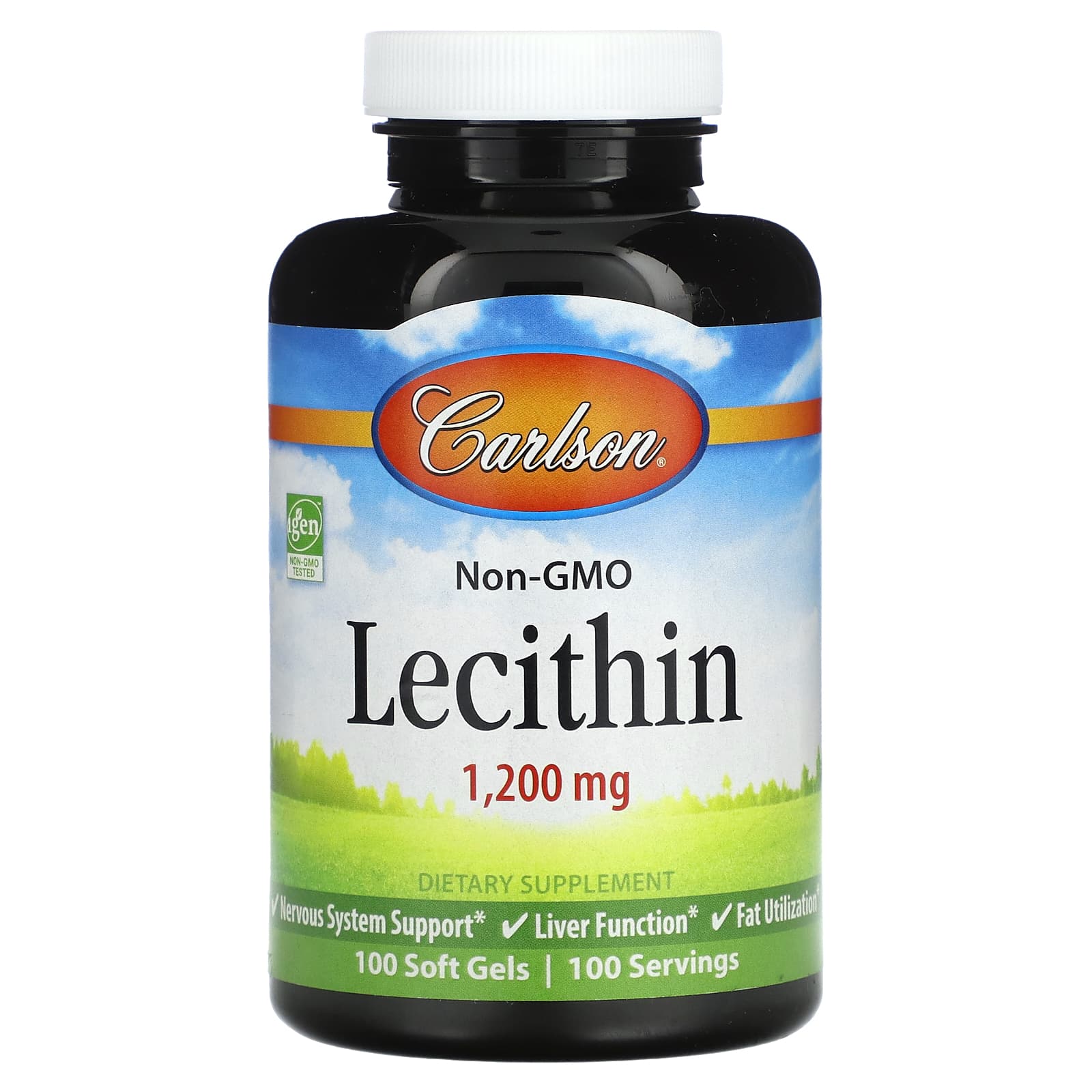 Carlson Labs, Lecithin 1200 Mg, 100 Softgels UPC 088395086212 | HiLife Vitamins