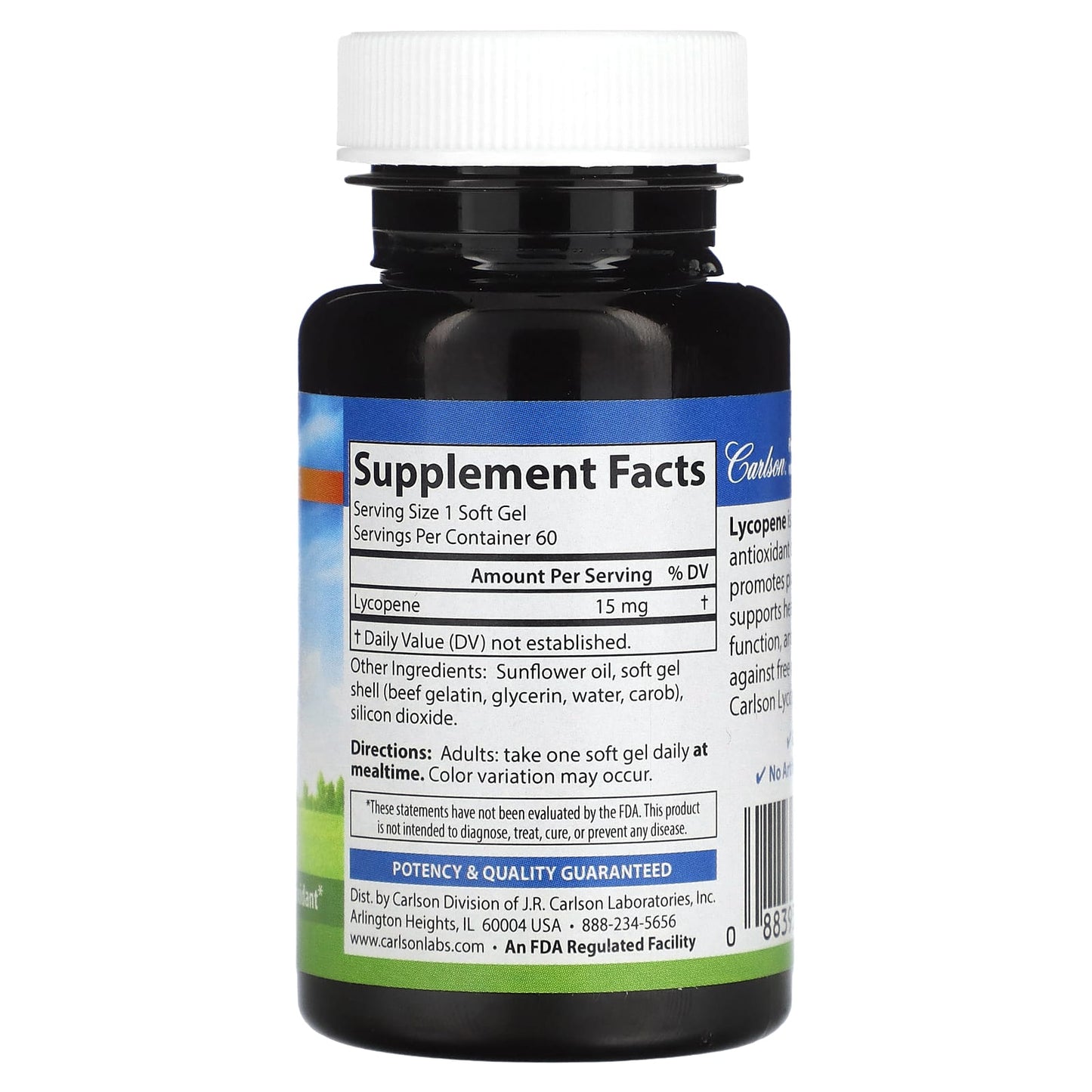 Carlson Labs, Lycopene 15 MG, 60 Softgels