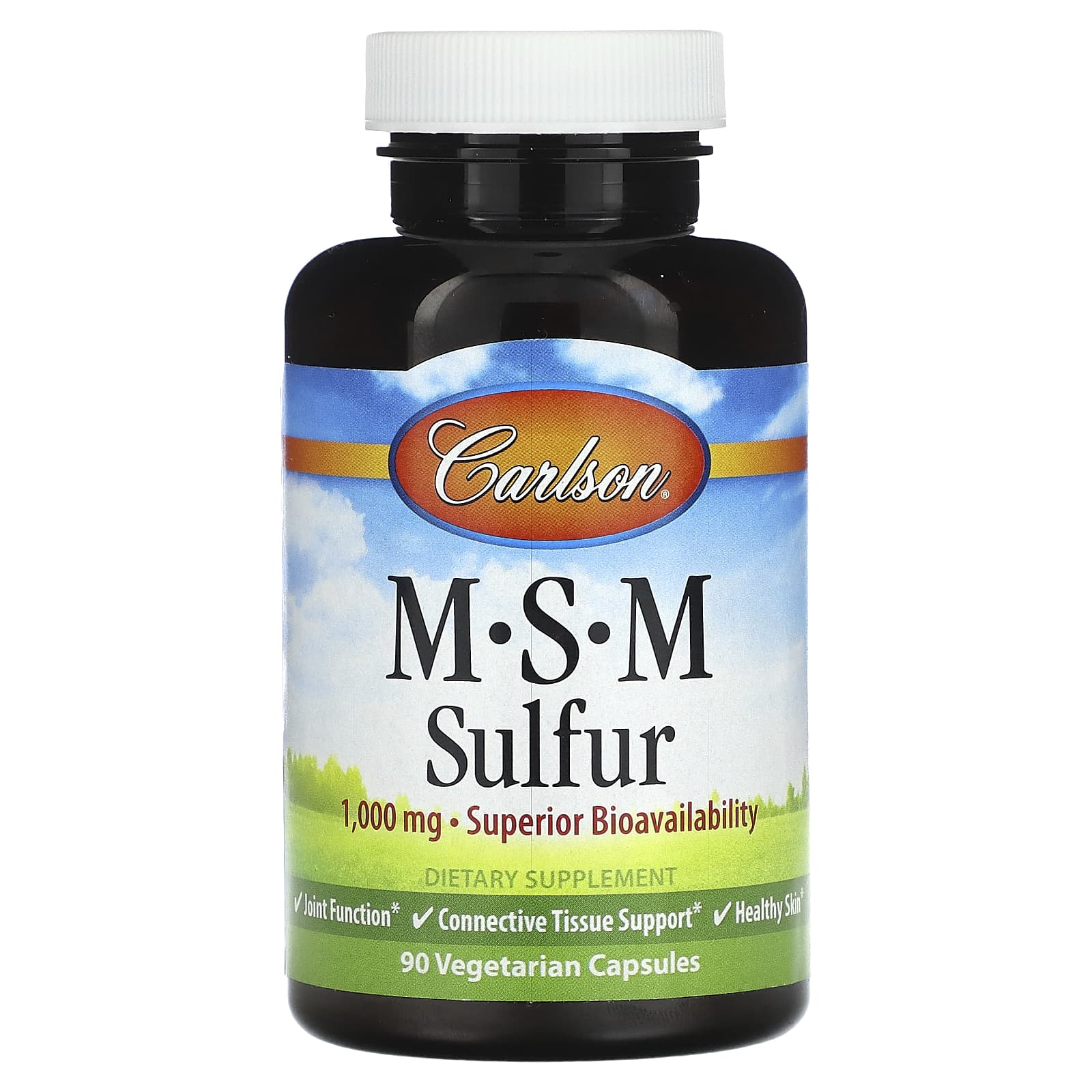 Carlson Labs, MSM-Sulfur 800mg, 90 Capsules - 088395087219 | Hilife Vitamins