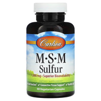 Carlson Labs, MSM-Sulfur 800mg, 90 Capsules UPC 088395087219 | HiLife Vitamins