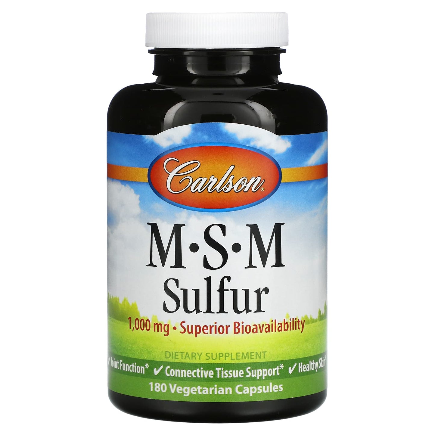 Carlson Labs, MSM-Sulfur 800mg, 180 Capsules UPC 088395087226 | HiLife Vitamins