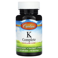 Carlson Labs, K-Complete, 45 Softgels UPC 088395104107 | HiLife Vitamins