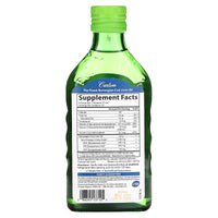Carlson Labs, Cod Liver Oil, Natural Green Apple , 1,100 mg, 8.4 fl oz UPC 088395137105 | Hilife Vitamins