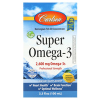 Carlson Labs, Super Omega-3, 3.3 fl oz - 088395162107 | Hilife Vitamins