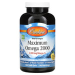 Carlson Labs, Maximum Omega 2000, 180 Softgels UPC 088395172205 | HiLife Vitamins