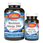 Carlson Labs, Maximum Omega 2000, Lemon Flavored, 90+30 Softgels UPC 088395172403 | HiLife Vitamins