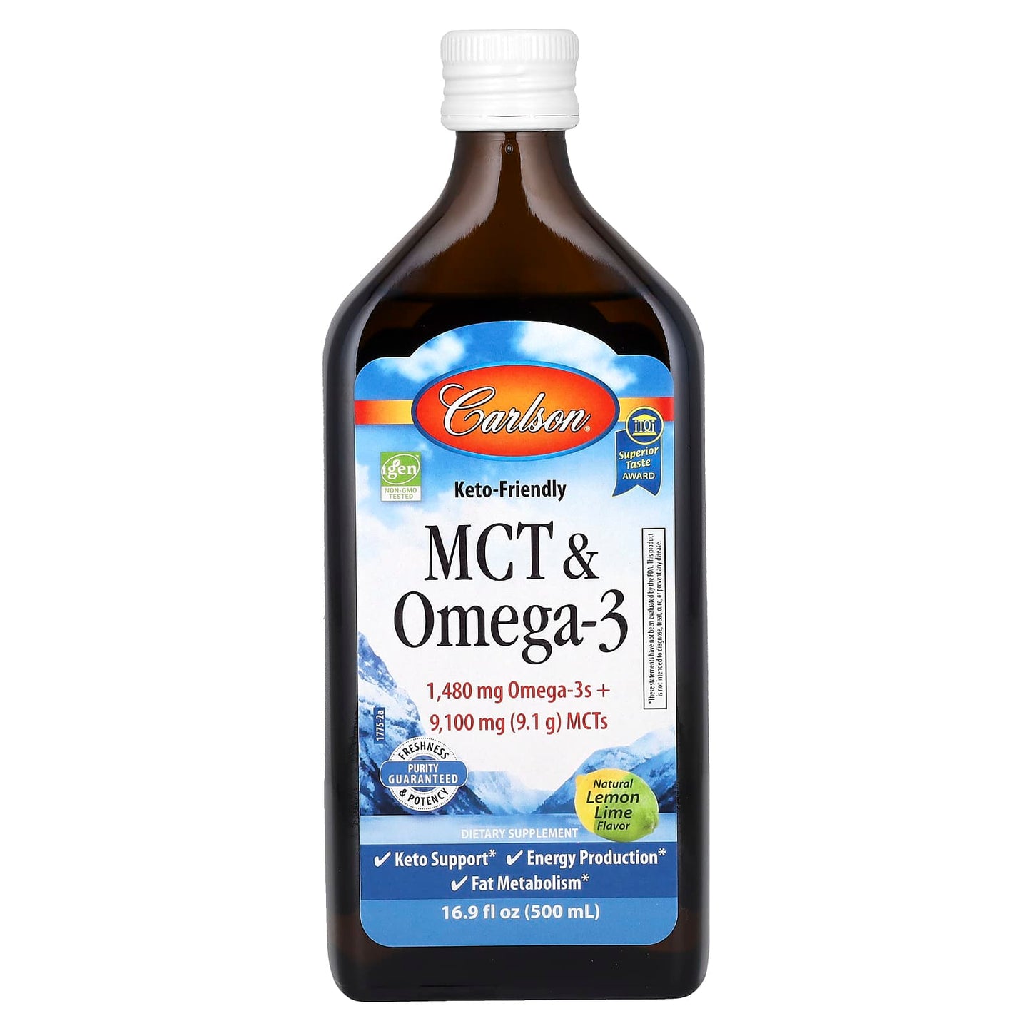 Carlson Labs, MCT & Omega-3 33 Servings, 500 mL UPC 088395177507 | HiLife Vitamins