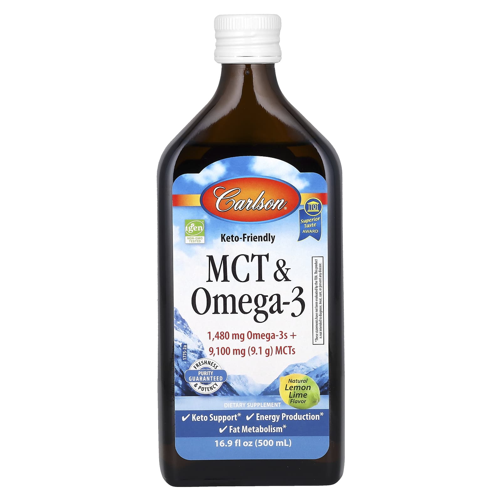 Carlson Labs, MCT & Omega-3 33 Servings, 500 mL UPC 088395177507 | HiLife Vitamins