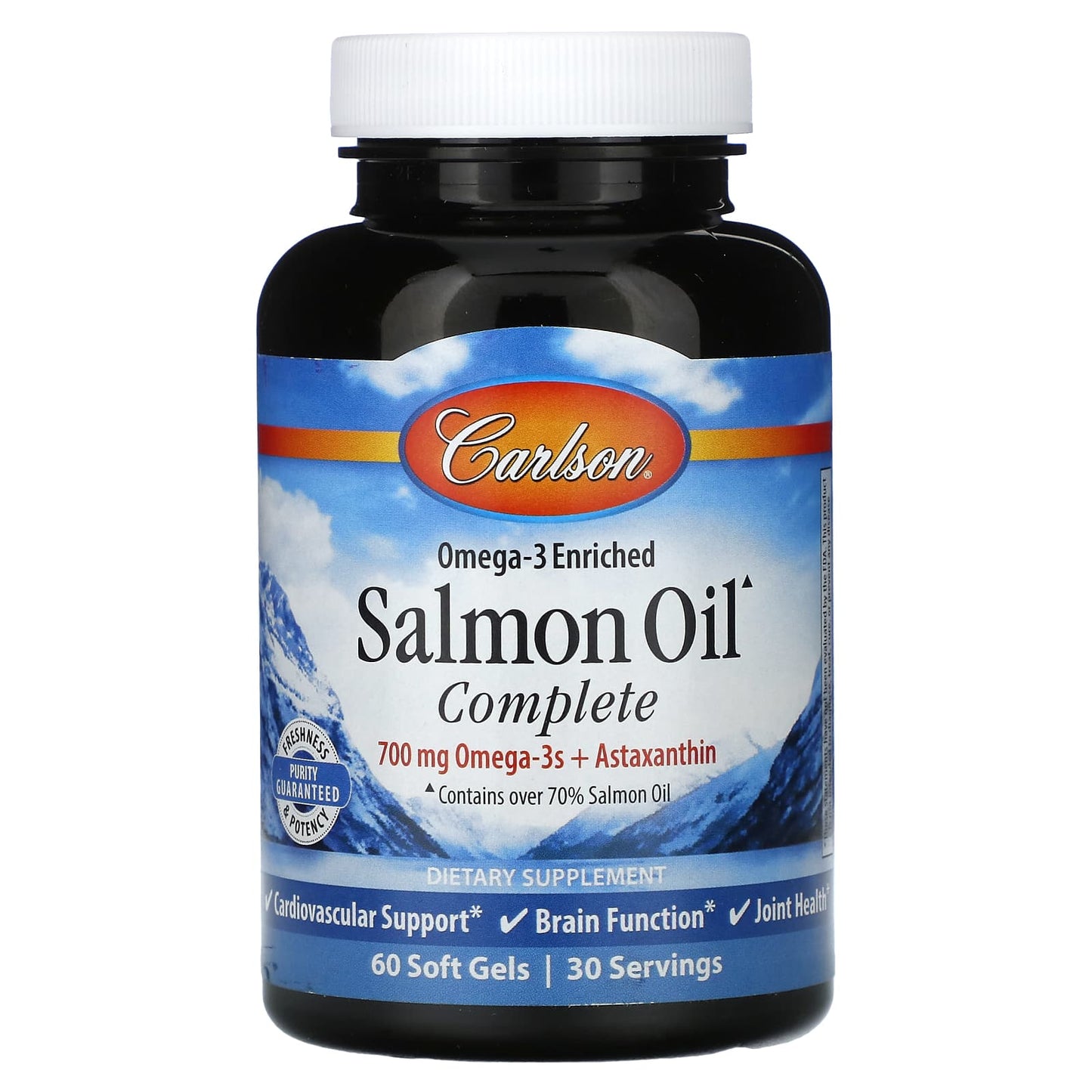 Carlson Labs, Salmon Oil Complete, 60 Softgels - 088395183003 | Hilife Vitamins