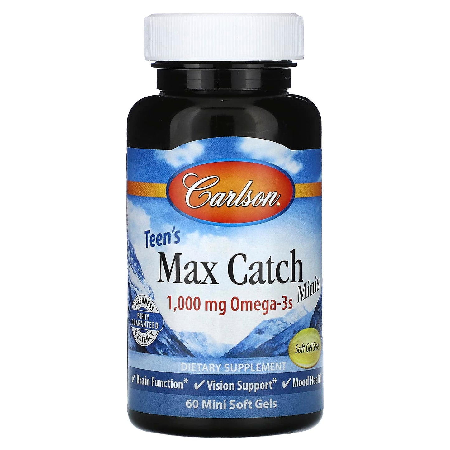 Carlson Labs, Teen's Max Catch Minis, 60 Softgels UPC 088395184109 | HiLife Vitamins
