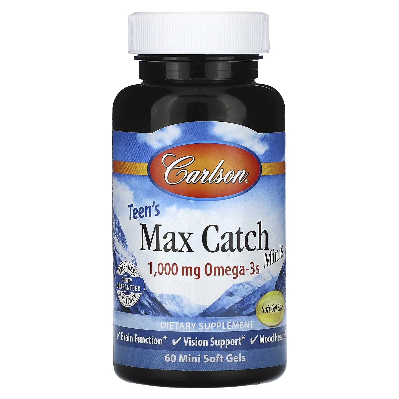 Carlson Labs, Teen's Max Catch Minis, 60 Softgels UPC 088395184109 | HiLife Vitamins