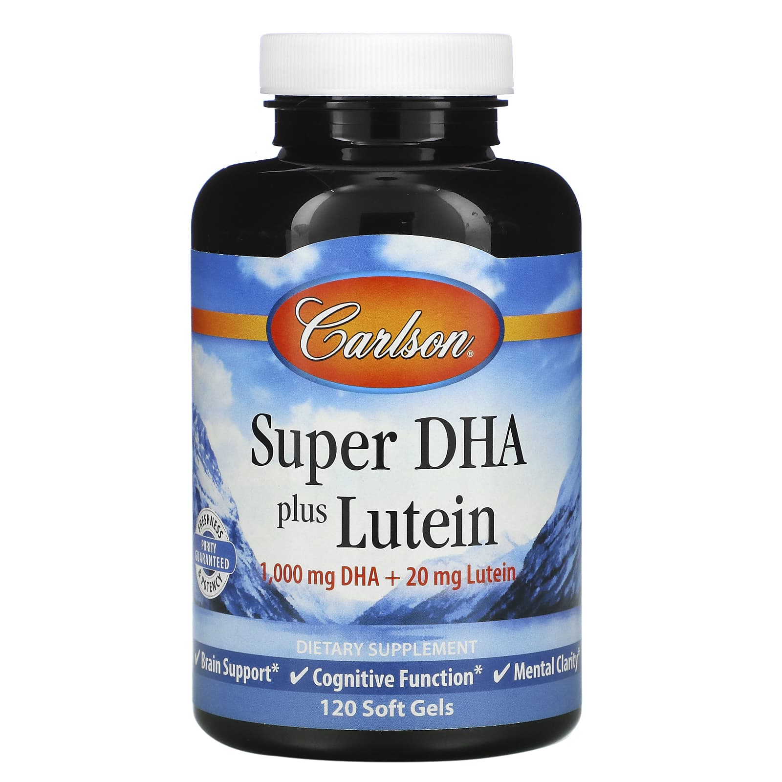 Carlson Labs, DHA + Lutein, 120 Softgels UPC 088395188206 | HiLife Vitamins