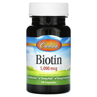 Carlson Labs, Biotin 5mg, 50 Capsules UPC 088395249105 | HiLife Vitamins