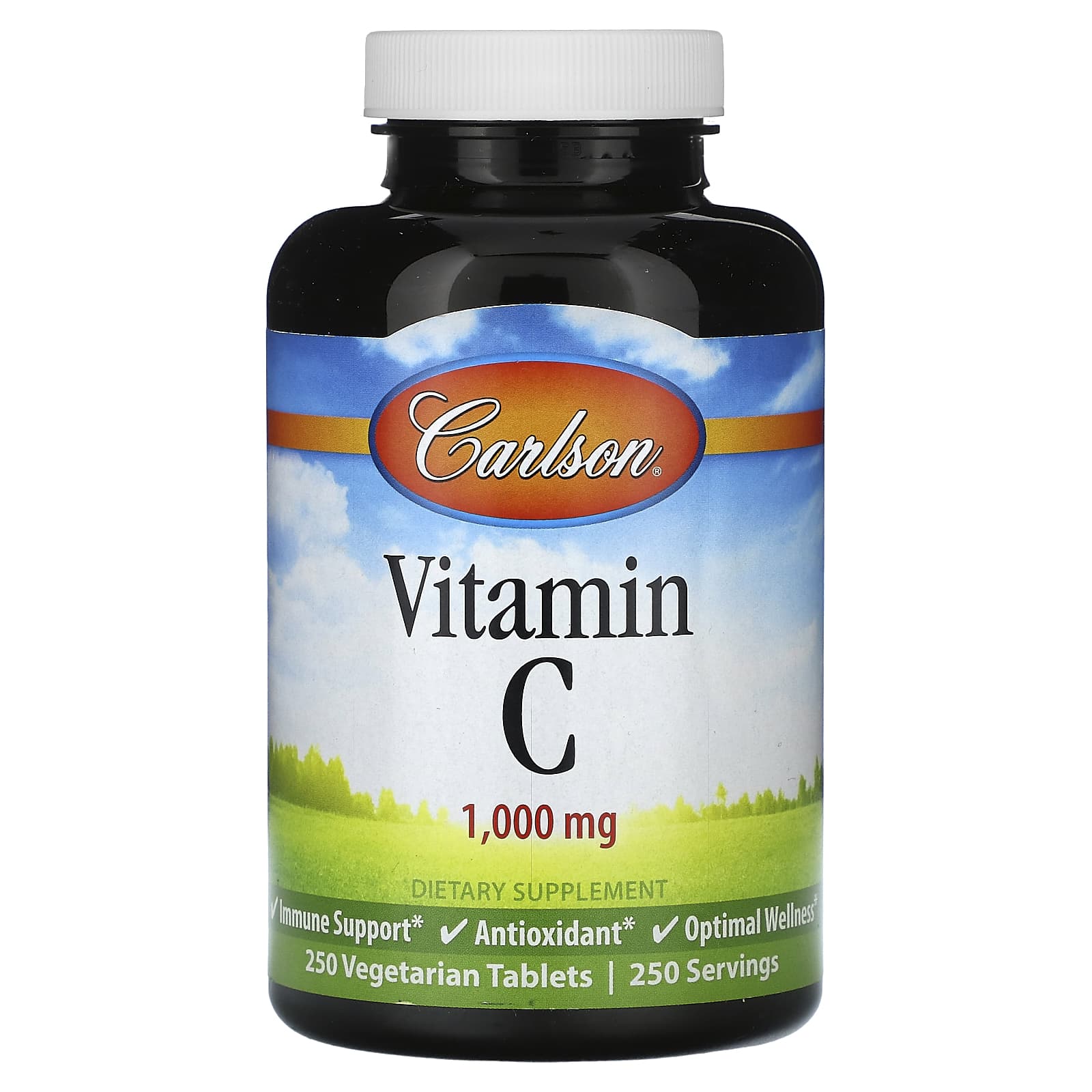Carlson Labs, Vitamin C 1000 mg, 250 Vegetarian Tablets UPC 088395330704 | HiLife Vitamins