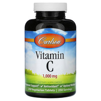 Carlson Labs, Vitamin C 1000 mg, 250 Vegetarian Tablets UPC 088395330704 | HiLife Vitamins
