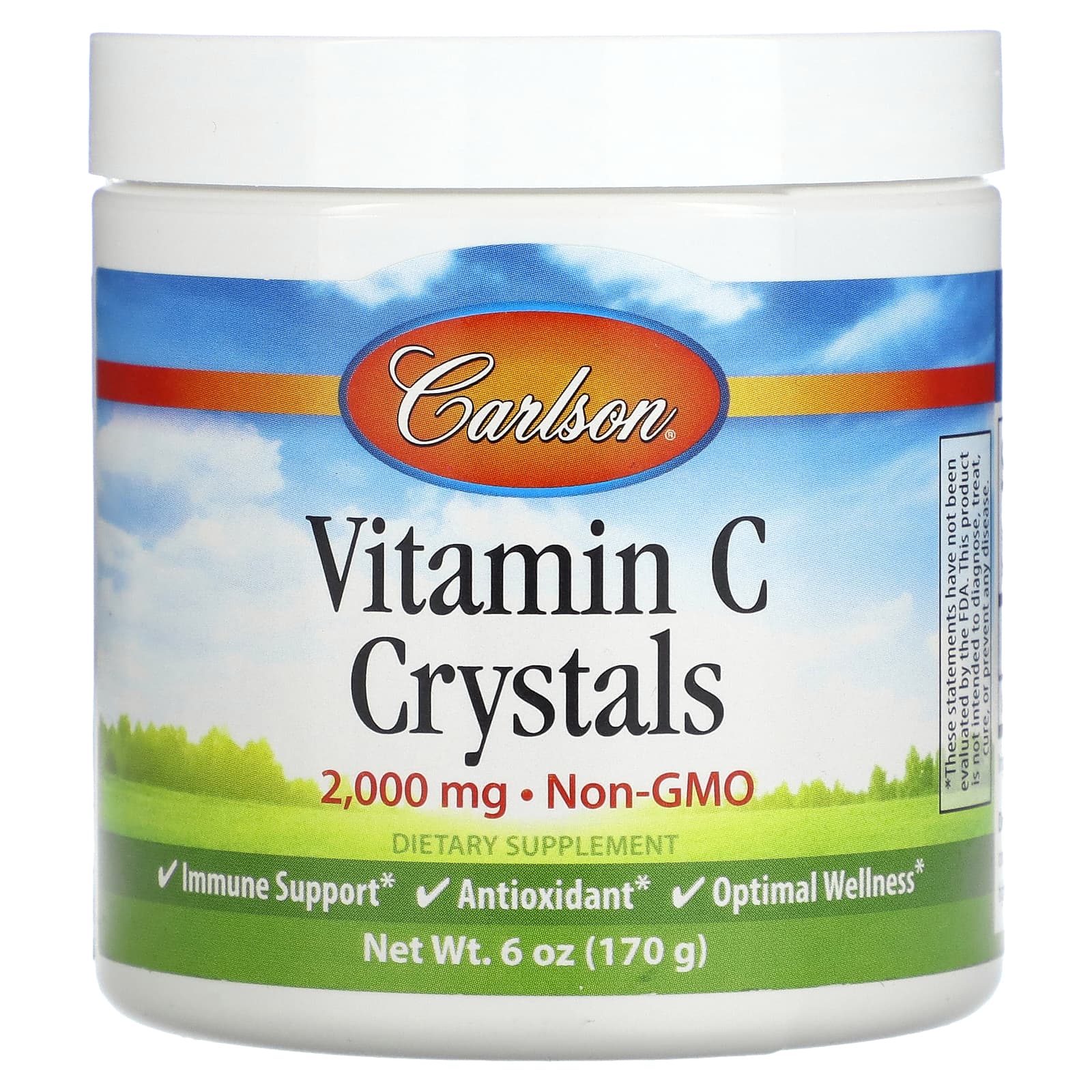 Carlson Labs, Vitamin C Crystals Non-GMO, 6 Oz Liquid UPC 088395335600 | HiLife Vitamins