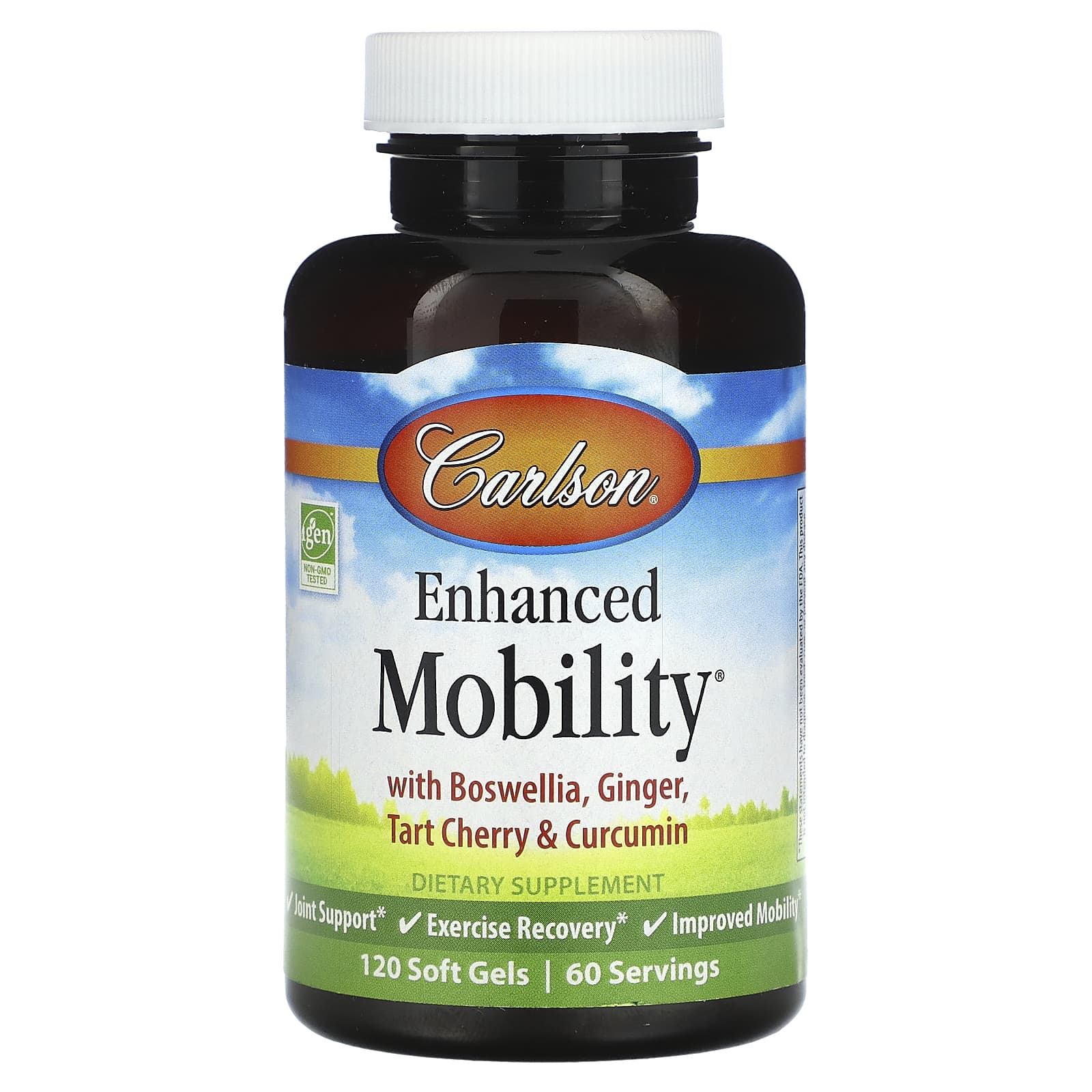 Carlson Labs, Enhanced Mobility, 120 Softgels UPC 088395469206 | HiLife Vitamins