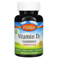 Carlson Labs, D Vitamin, 60 Gummies UPC 088395494000 | HiLife Vitamins