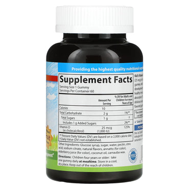 Carlson Labs, D Vitamin Kids, 60 Gummies UPC 088395494307 | HiLife Vitamins