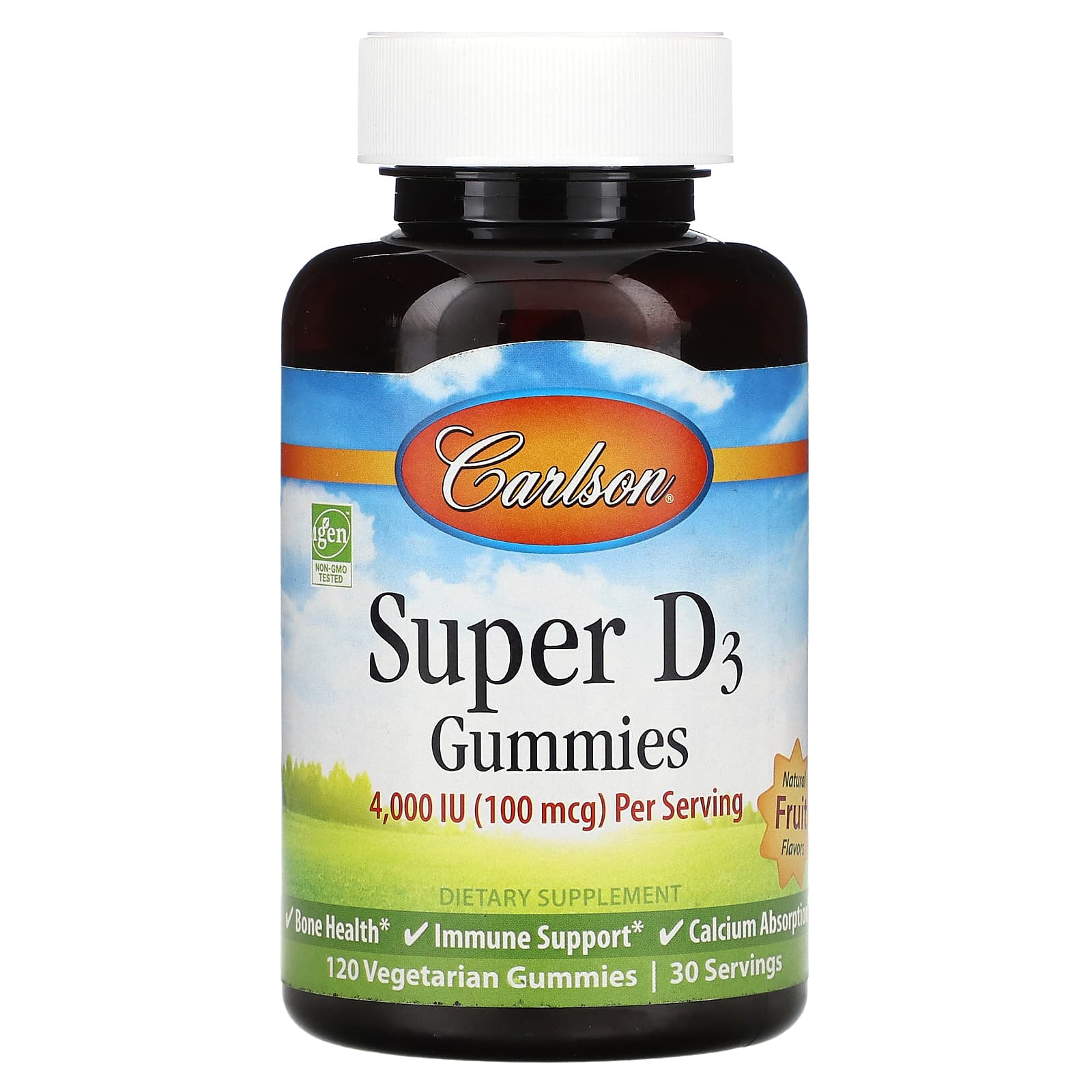 Carlson Labs, Super D3, 120 Gummies UPC 088395498008 | HiLife Vitamins