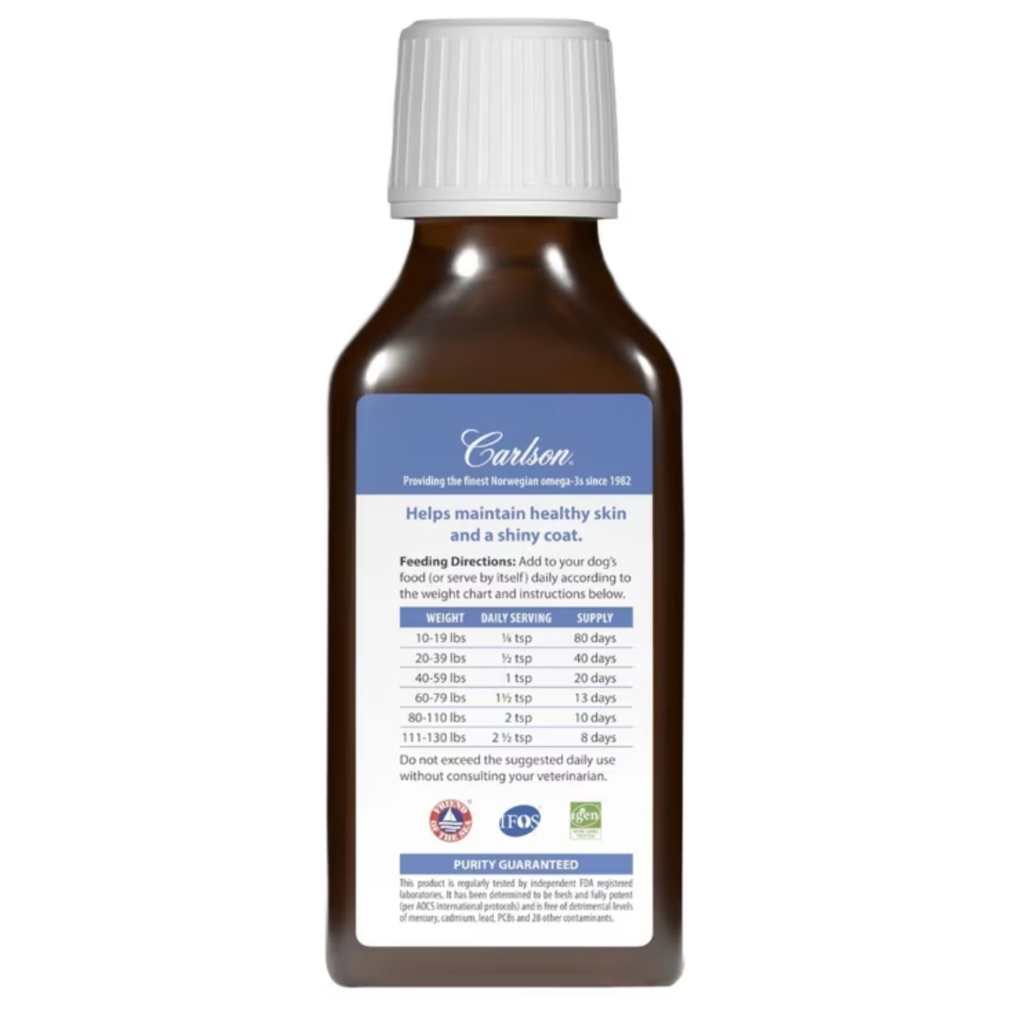 Carlson Labs, Omega-3 Liquid for Dogs, 3.3 FL Oz. (100 ML) UPC 088395620003 | Hilife Vitamins