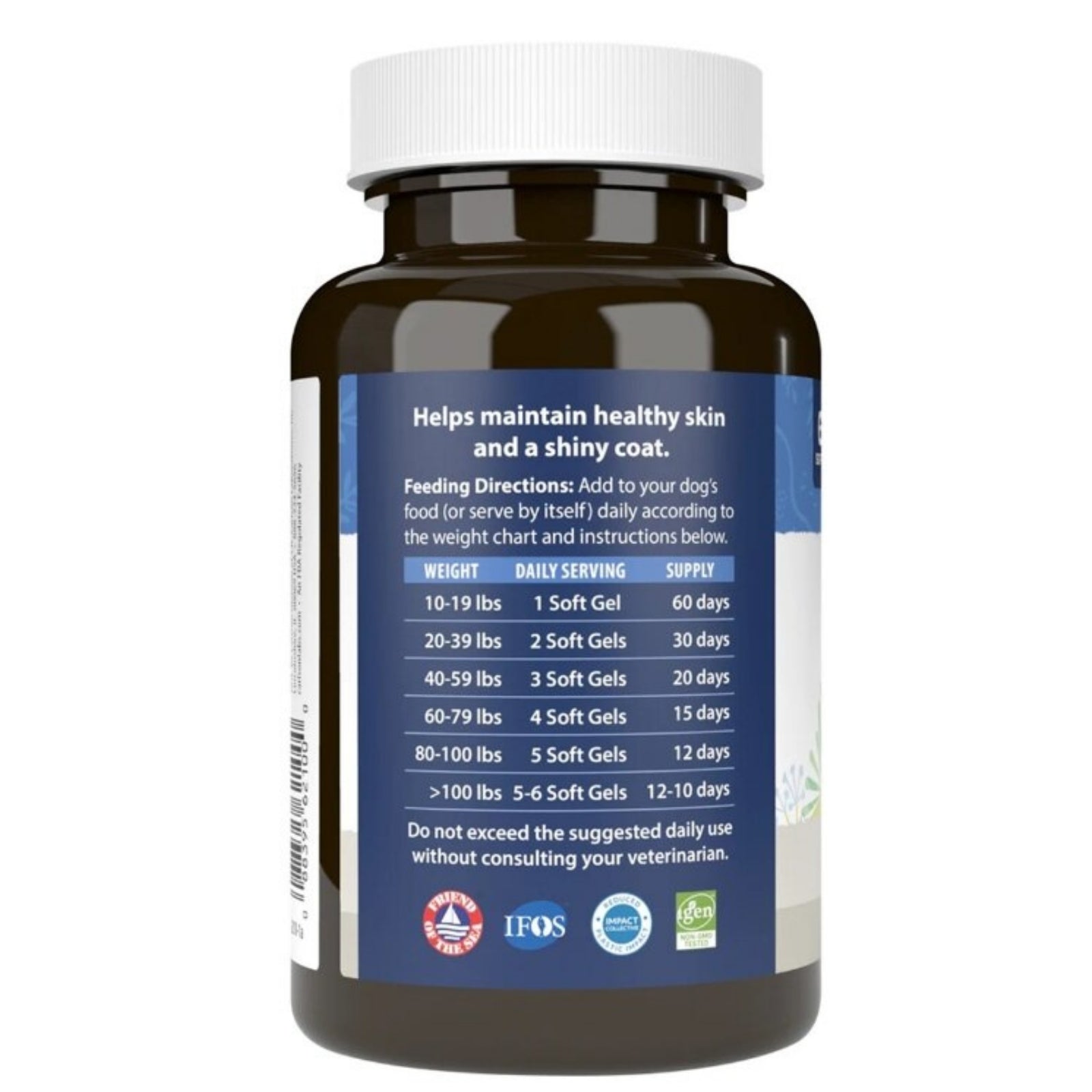 Carlson Labs, Omega-3 for Dogs, 60 Softgels UPC 088395621000 | Hilife Vitamins