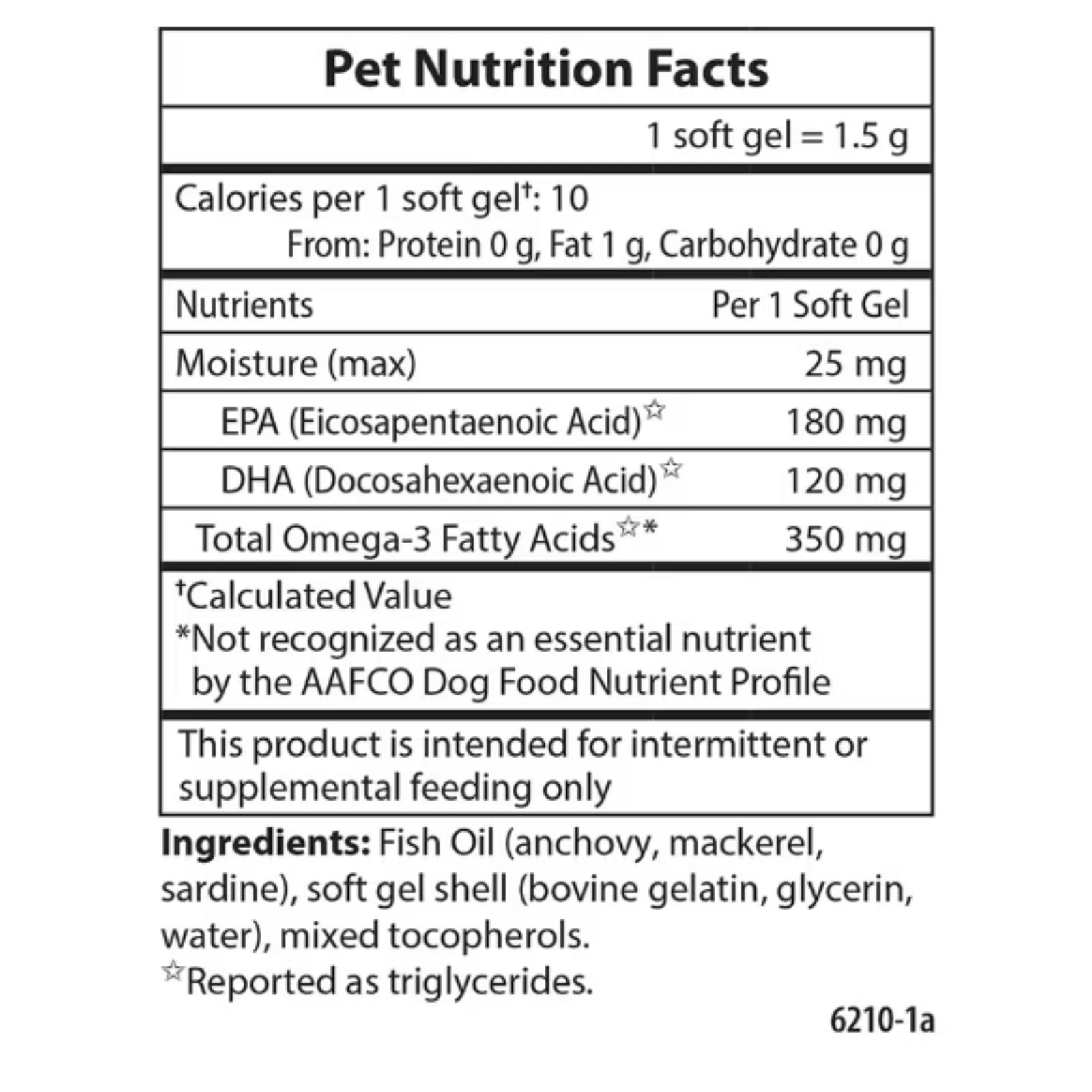 Carlson Labs, Omega-3 for Dogs, 60 Softgels UPC 088395621000 | Hilife Vitamins
