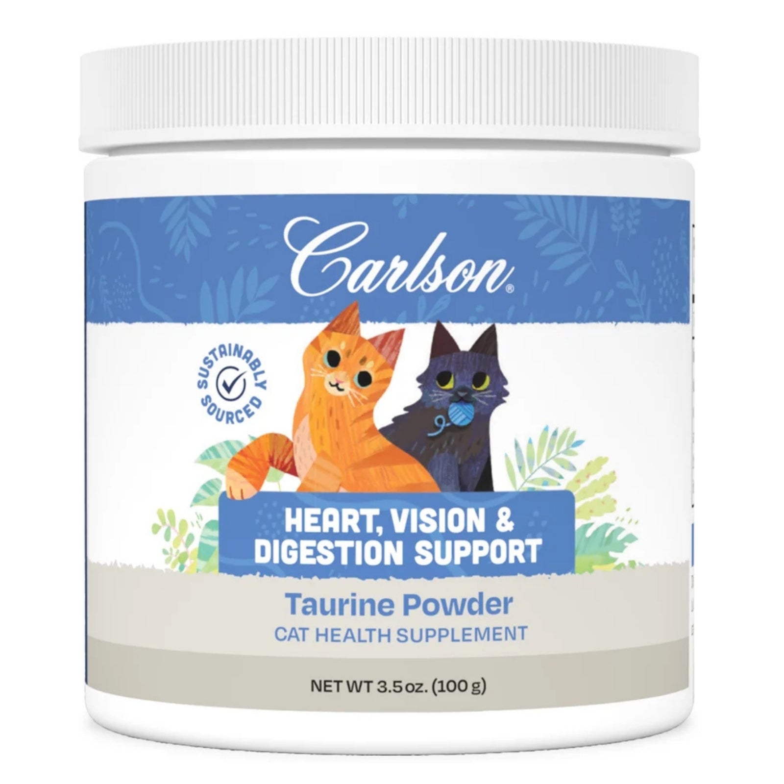 Carlson Labs, Taurine Powder for Cats, 3.5 oz (100 g) UPC 088395624506 | Hilife Vitamins