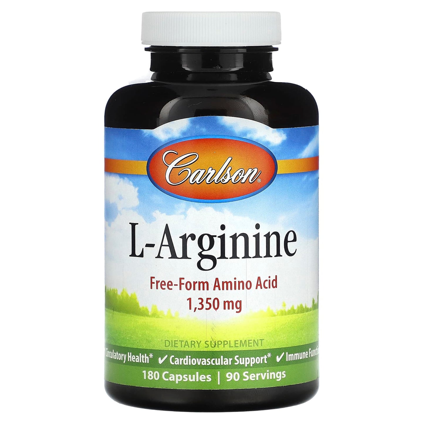 Carlson Labs, L-Arginine, 180 Capsules - 088395673207 | Hilife Vitamins