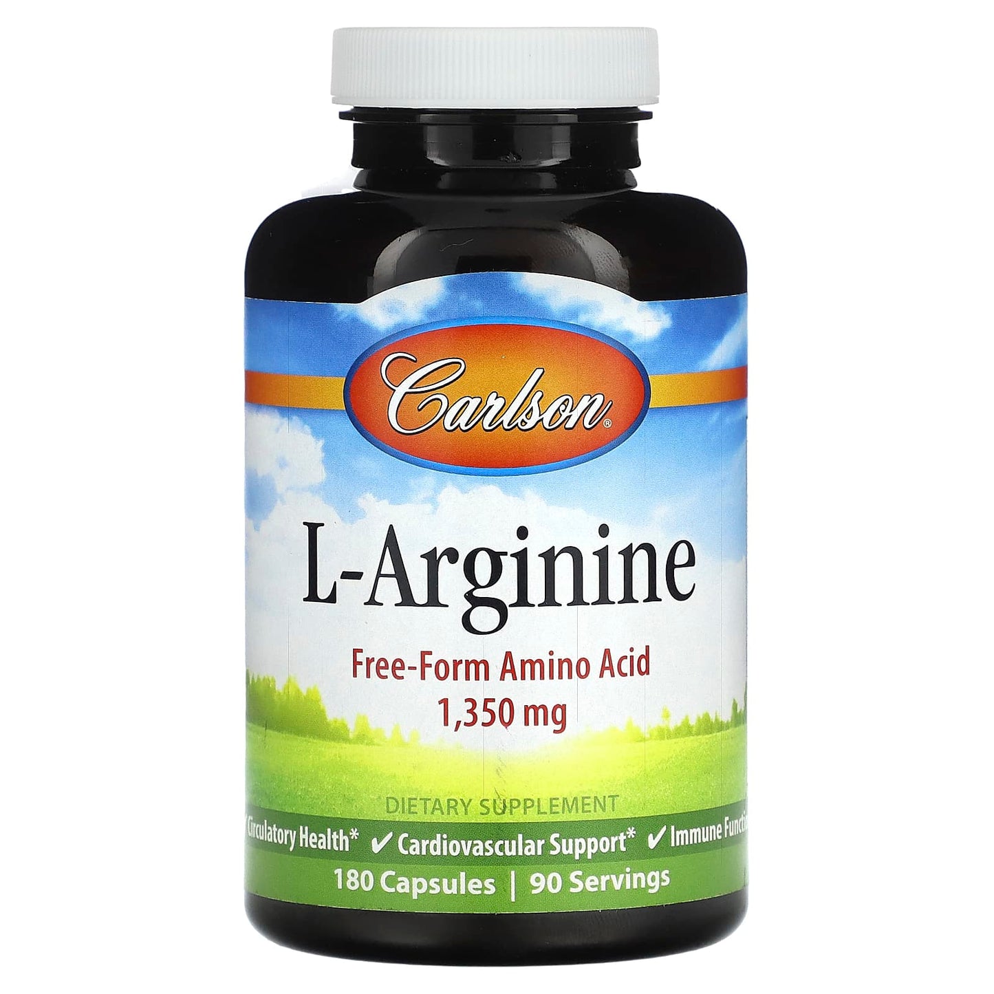 Carlson Labs, L-Arginine, 180 Capsules UPC 088395673207 | HiLife Vitamins