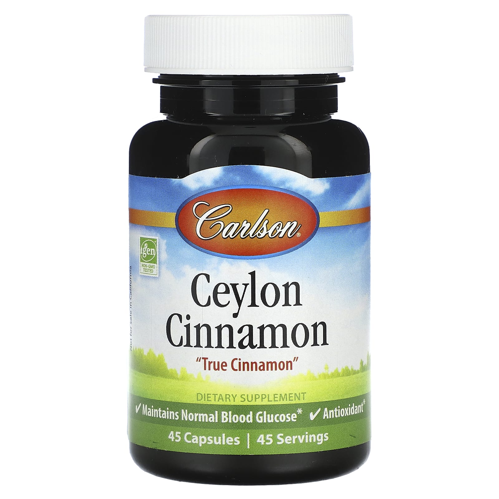 Carlson Labs, Ceylon Cinnamon 500mg, 45 Capsules - 088395810107 | Hilife Vitamins